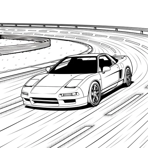 N · NSX illustrator image: Illustrator line art